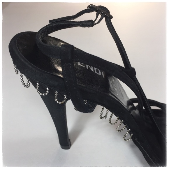 FENDI SUEDE SLING BACK HEEL WITH DUSTBAG - Picture 5 of 8